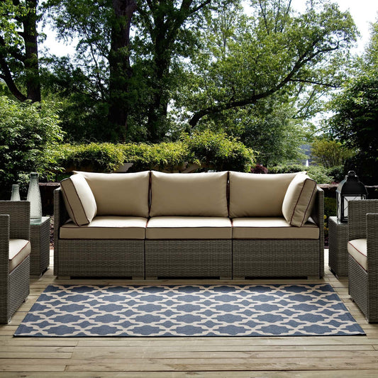 Carpet & Rugs | CasaFoyer Cerelia Moroccan Trellis 8x10 Indoor/Outdoor Area Rug | Durable, Fade & Stain Resistant | Blue/Beige | Perfect for Patio, Porch, Deck | Easy to Maintain | Safe for Kids & Pets | Protect Floors & Add Style | casafoyer.myshopify.com