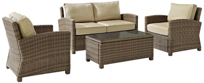 Chair | CasaFoyers Bradenton Collection | Outdoor Wicker Seating Set - Loveseat, Arm Chairs & Glass Top Table | All-Weather, UV/Fade Resistant Cushions | casafoyer.myshopify.com