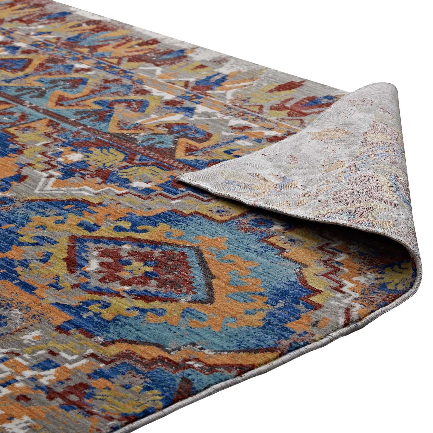 Carpet & Rugs | CasaFoyer Centehua Distressed Southwestern Aztec Area Rug | Vibrant Design | Stain Resistant | 8x10 Size | Ideal for Home Decor | Easy to Maintain | casafoyer.myshopify.com