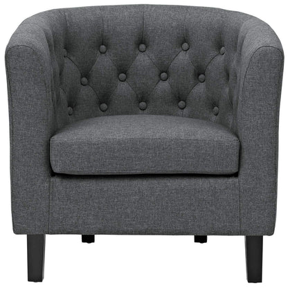 home office desk chairs | CasaFoyer Prospect Armchair | Chesterfield Design | Modern Elegance | Button Tufting | Espresso Stained Legs | Plush Foam Padding | Gray | casafoyer.myshopify.com