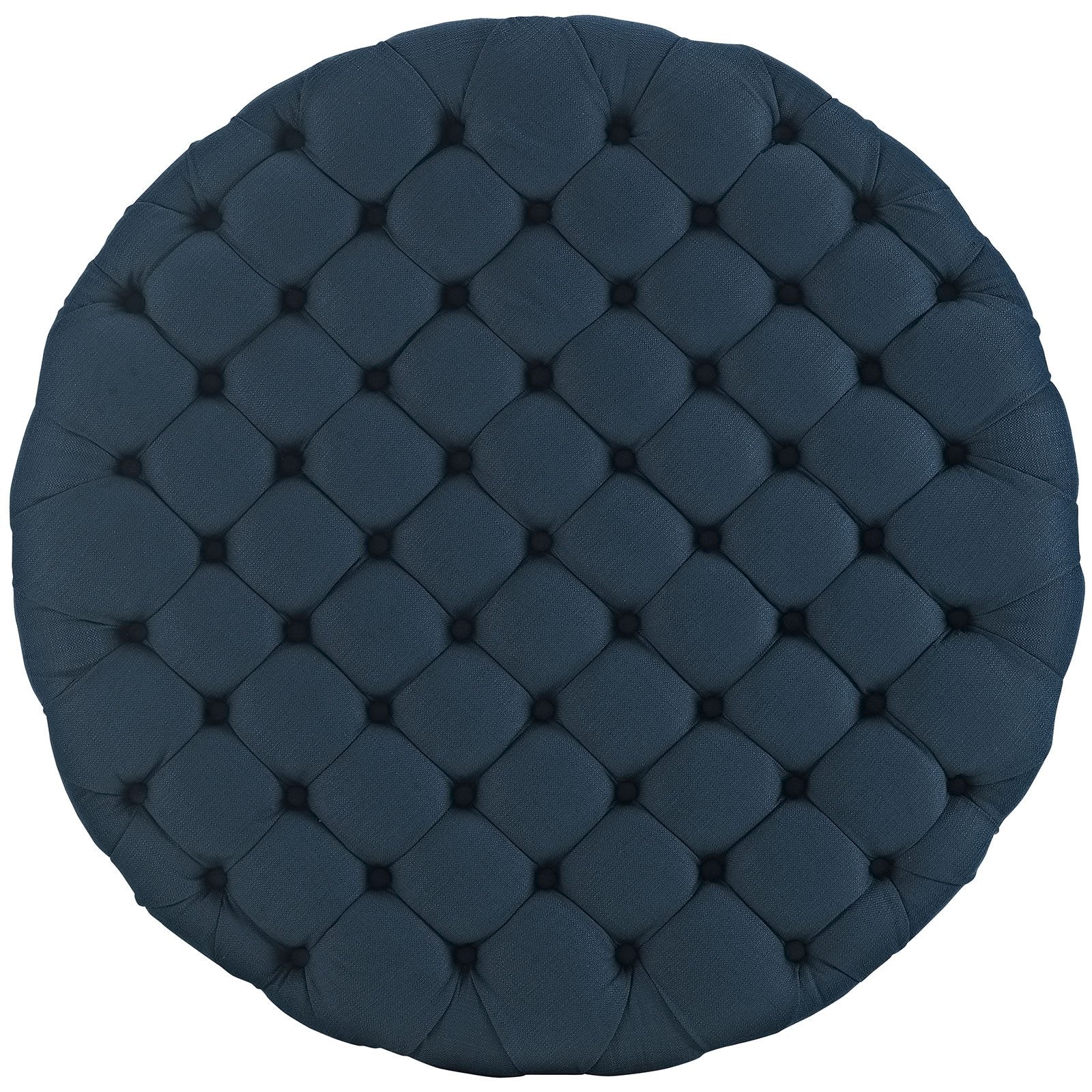 ottomans | CasaFoyer Amour Round Ottoman | Stylish, Chic, Tufted Design | Perfect for Home or Office | Azure | casafoyer.myshopify.com
