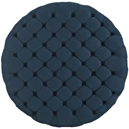 ottomans | CasaFoyer Amour Round Ottoman | Stylish, Chic, Tufted Design | Perfect for Home or Office | Azure | casafoyer.myshopify.com