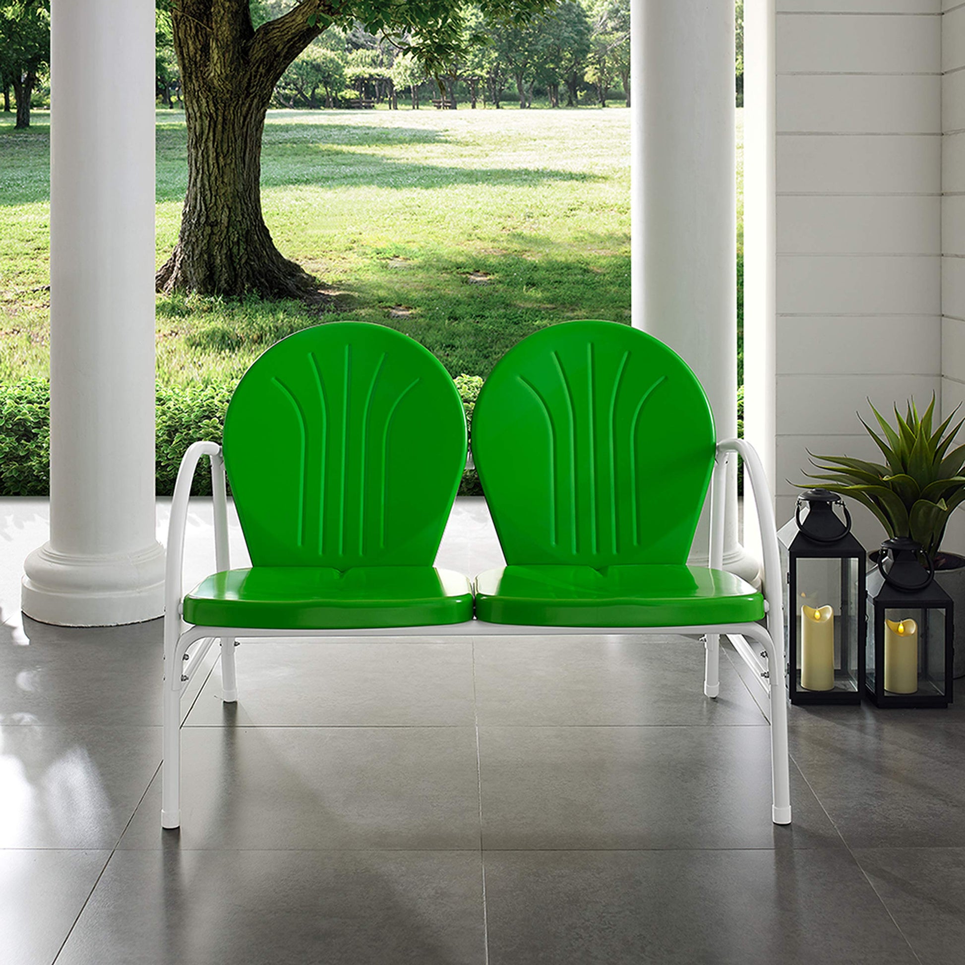 Sofa & chair Sets | Griffith Metal Outdoor Loveseat | Nostalgic Design | Durable Steel | Scorching Summer Resistant | casafoyer.myshopify.com