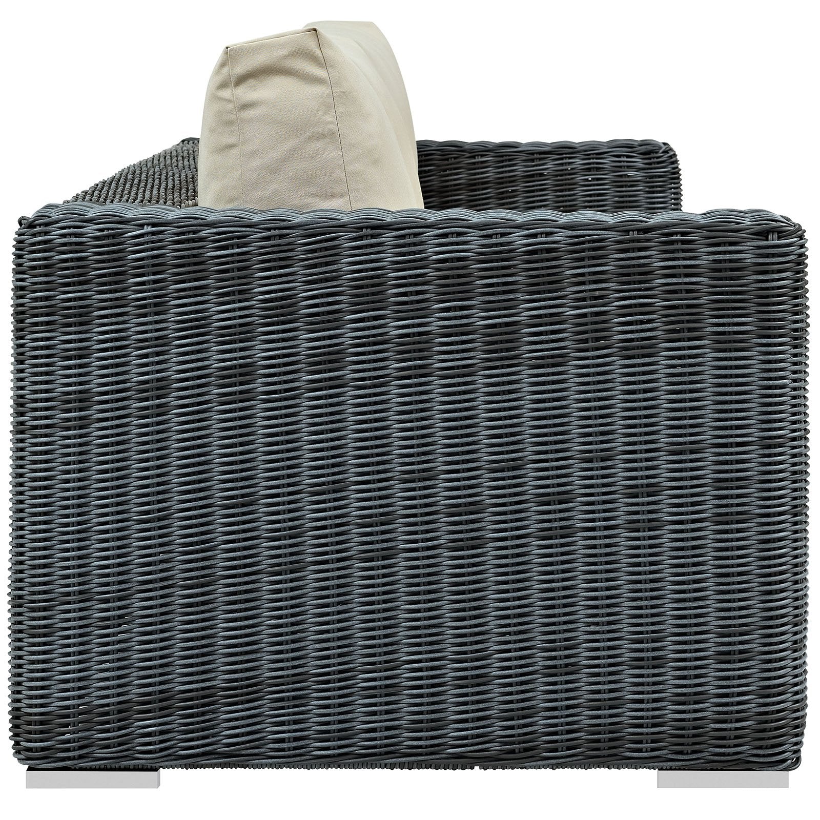 sofas | CasaFoyer Summon Outdoor Patio Sofa | Two-Tone Rattan | Sunbrella Cushions | Aluminum Frame | Ultimate Outdoor Retreat | casafoyer.myshopify.com