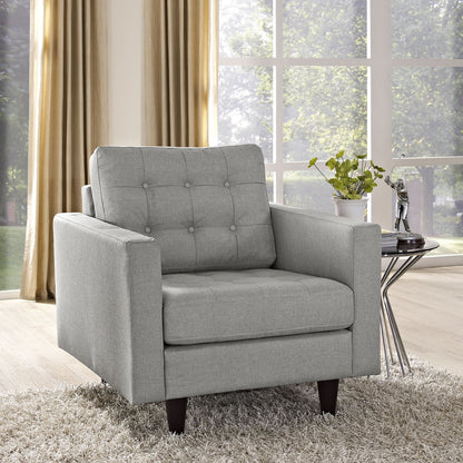 ottomans | CasaFoyer Empress Armchair | Tufted Button Design | Plush Cushions | Sturdy Wooden Legs | Bonded Leather Upholstery | casafoyer.myshopify.com
