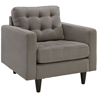 kitchen and dining room sets | CasaFoyer Empress Upholstered Sofa | Armchairs Set - Exquisite Design | Tufted Buttons | Luxurious Cushions | Granite | casafoyer.myshopify.com