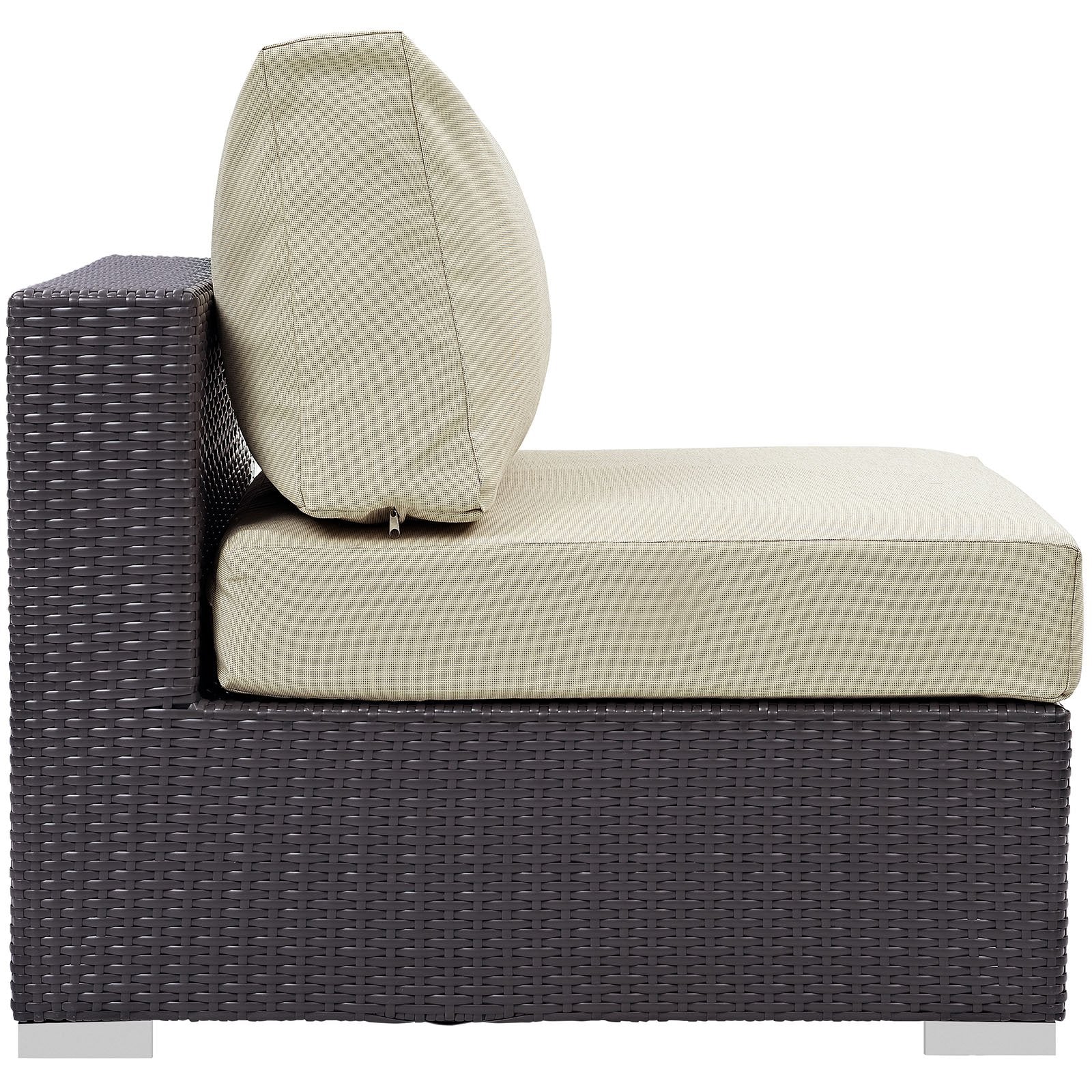 executive chairs | Convene Outdoor Sectional Armless Patio Chair | Durable Rattan Weave | All-Weather Cushions | Versatile Design | Enhance Your Outdoor Experience | casafoyer.myshopify.com