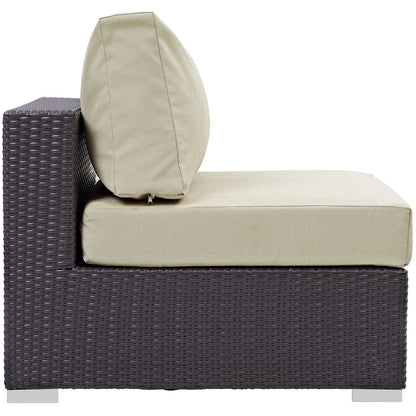 executive chairs | Convene Outdoor Sectional Armless Patio Chair | Durable Rattan Weave | All-Weather Cushions | Versatile Design | Enhance Your Outdoor Experience | casafoyer.myshopify.com