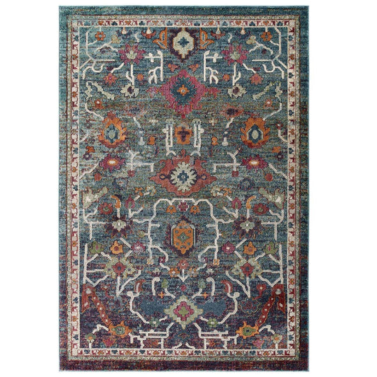Carpet & Rugs | CasaFoyer Every Distressed Vintage Floral Area Rug | Elegant & Durable | Stain-Resistant | 8x10 Size | Multicolored | Perfect for Traditional & Contemporary Decors | casafoyer.myshopify.com