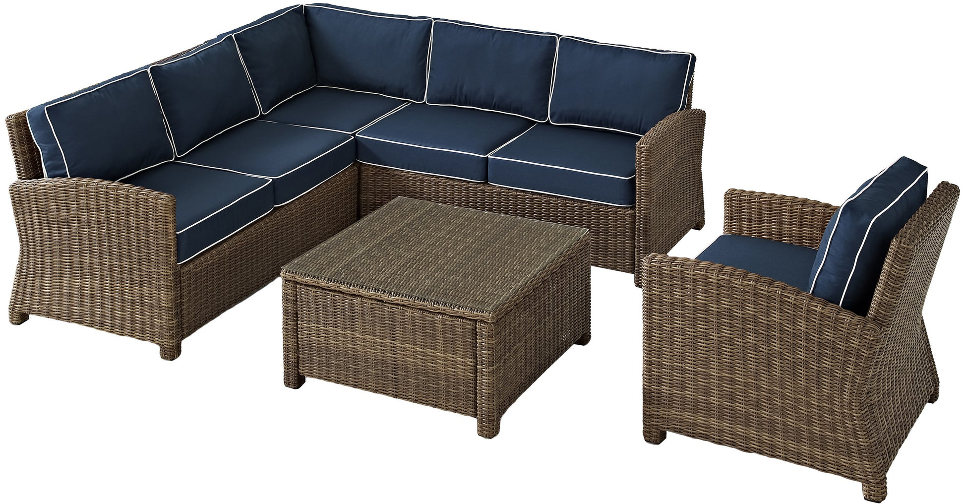 Patio Furniture Sets | CasaFoyers Bradenton Collection | All-Weather Wicker Sectional for Outdoor Entertaining | Customizable, UV Resistant, Durable | casafoyer.myshopify.com