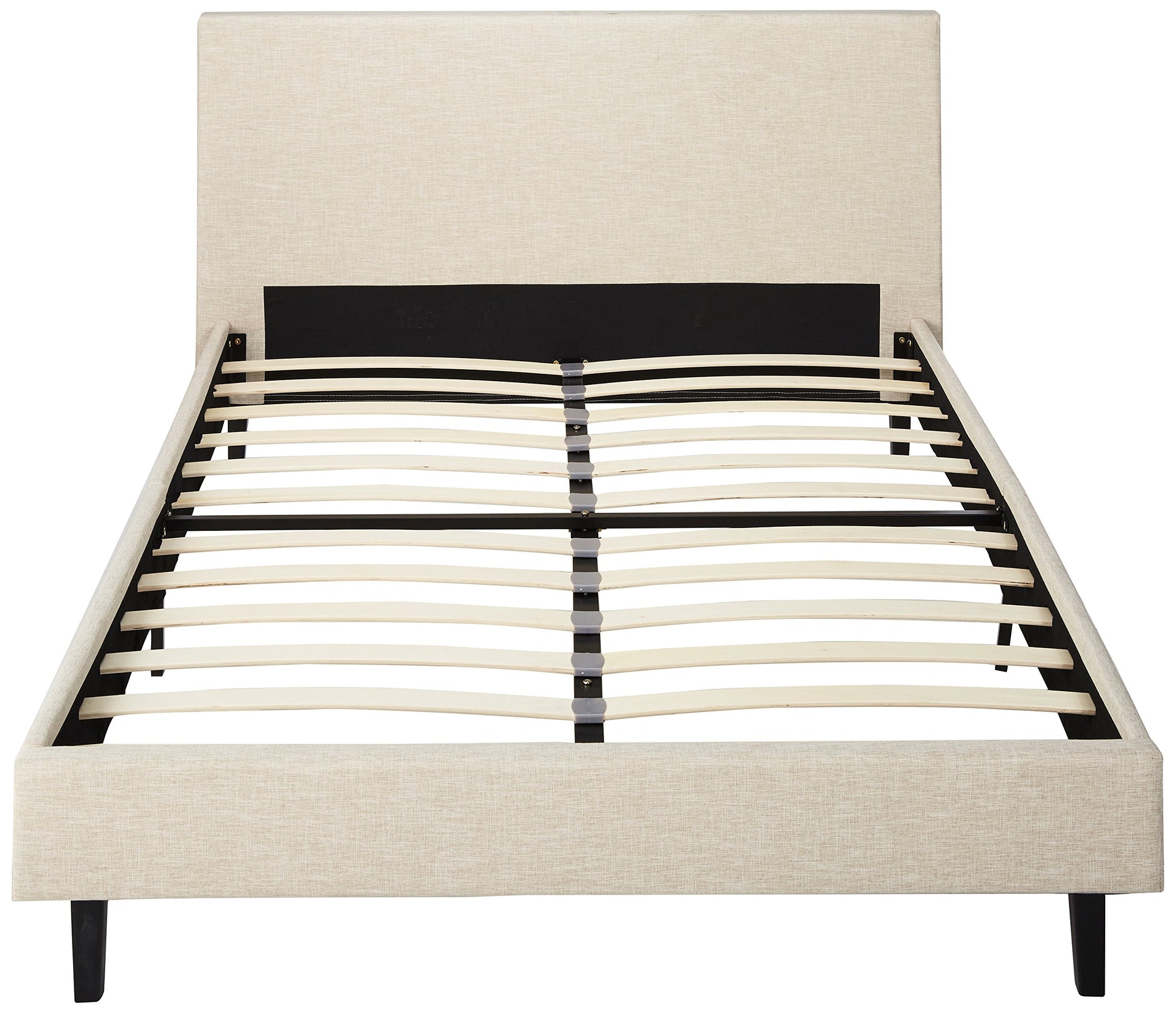 Bed | CasaFoyer Anya Platform Bed | Modern Elegance | Upholstered Polyester Fabric | Solid Wood Legs | Slatted Support System | Compatible with Various Mattress Types | 1300 lbs Weight Capacity | casafoyer.myshopify.com