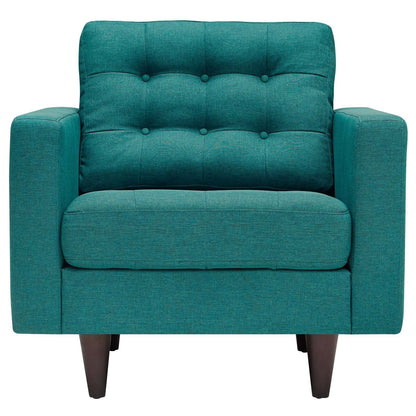 ottomans | CasaFoyer Empress Upholstered Armchair | Elegant Design | Tufted Buttons | Luxurious Cushions | Teal | casafoyer.myshopify.com