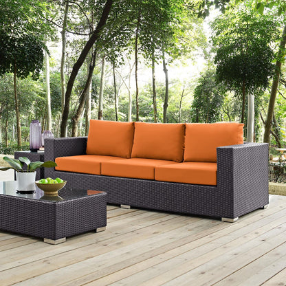 Patio Furniture Sets | Convene Outdoor Sectional Sofa | Durable Rattan Weave | Weather-Resistant Cushions | Ideal for Patio, Backyard, Poolside Gathering | casafoyer.myshopify.com