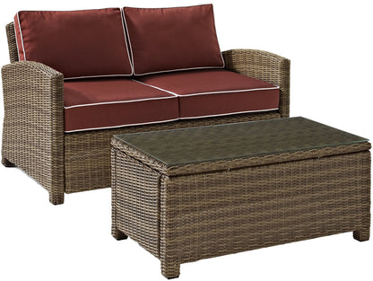 Patio Furniture Sets | CasaFoyers Bradenton Collection | Exquisite All-Weather Wicker Outdoor Seating Set | Durable & UV Resistant | Loveseat & Glass Top Table | casafoyer.myshopify.com