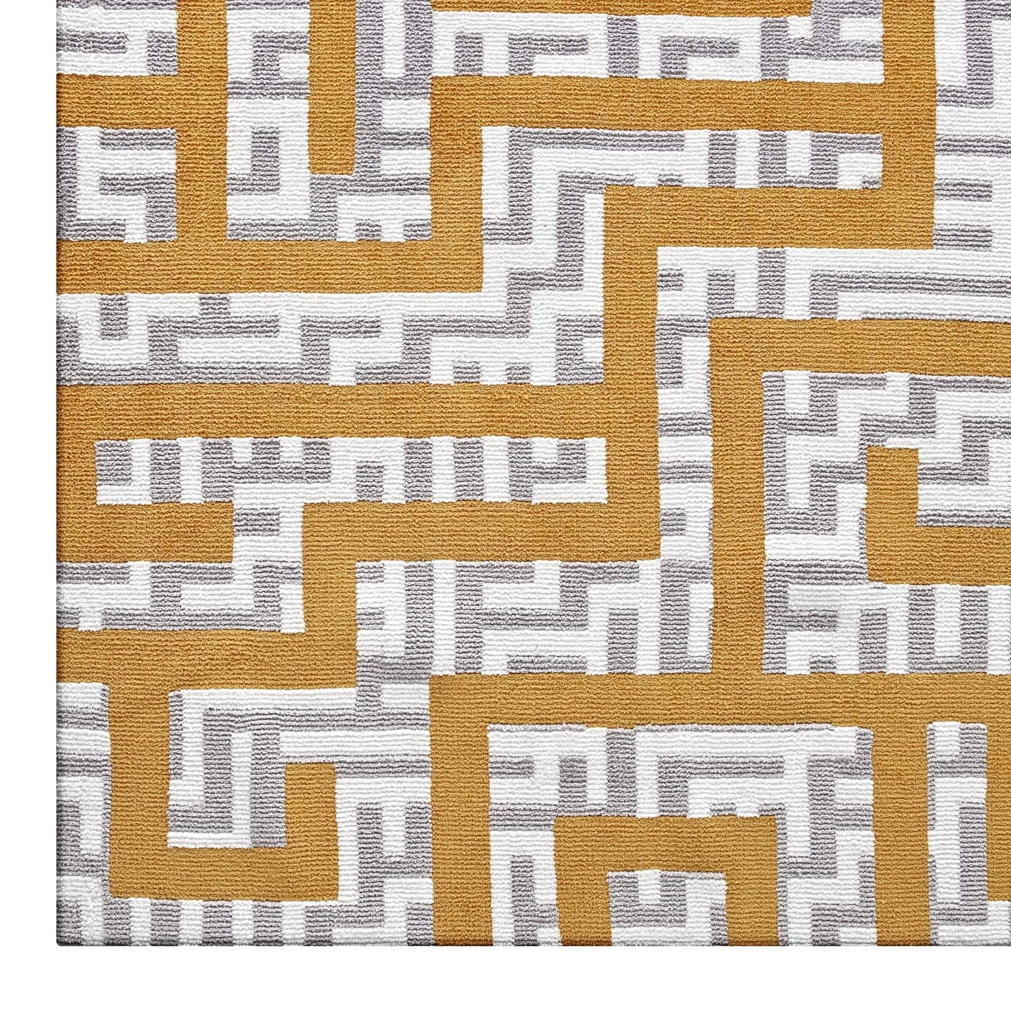 area rugs | CasaFoyer Nahia Geometric Maze Area Rug | Modern Design | Soft Polyester Microfiber | Durable Jute Bottom | Stain Resistant | Easy to Maintain | 8x10 Size | casafoyer.myshopify.com