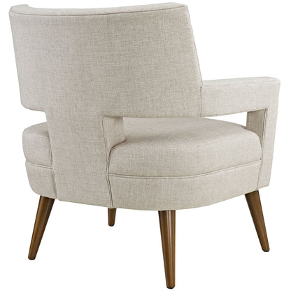 home office desk chairs | CasaFoyer Sheer Armchair | Mid-Century Modern Design | Soft Polyester Upholstery | Button Tufting | Cherry-Stained Wood Legs | 440 lbs Weight Capacity | casafoyer.myshopify.com