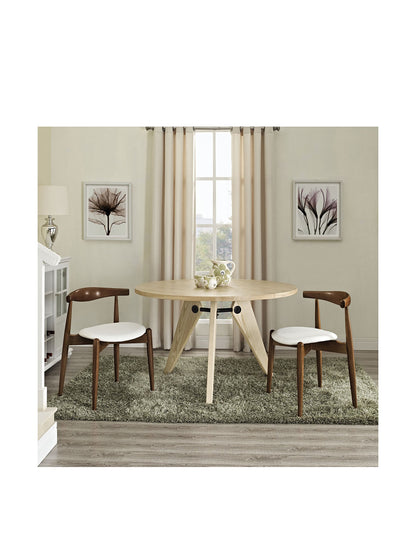 home office desk chairs | CasaFoyer Stalwart Dining Chair Set of 2 | Solid Beech Wood | Elegant Design | Vinyl Upholstery | Dark Walnut White | casafoyer.myshopify.com