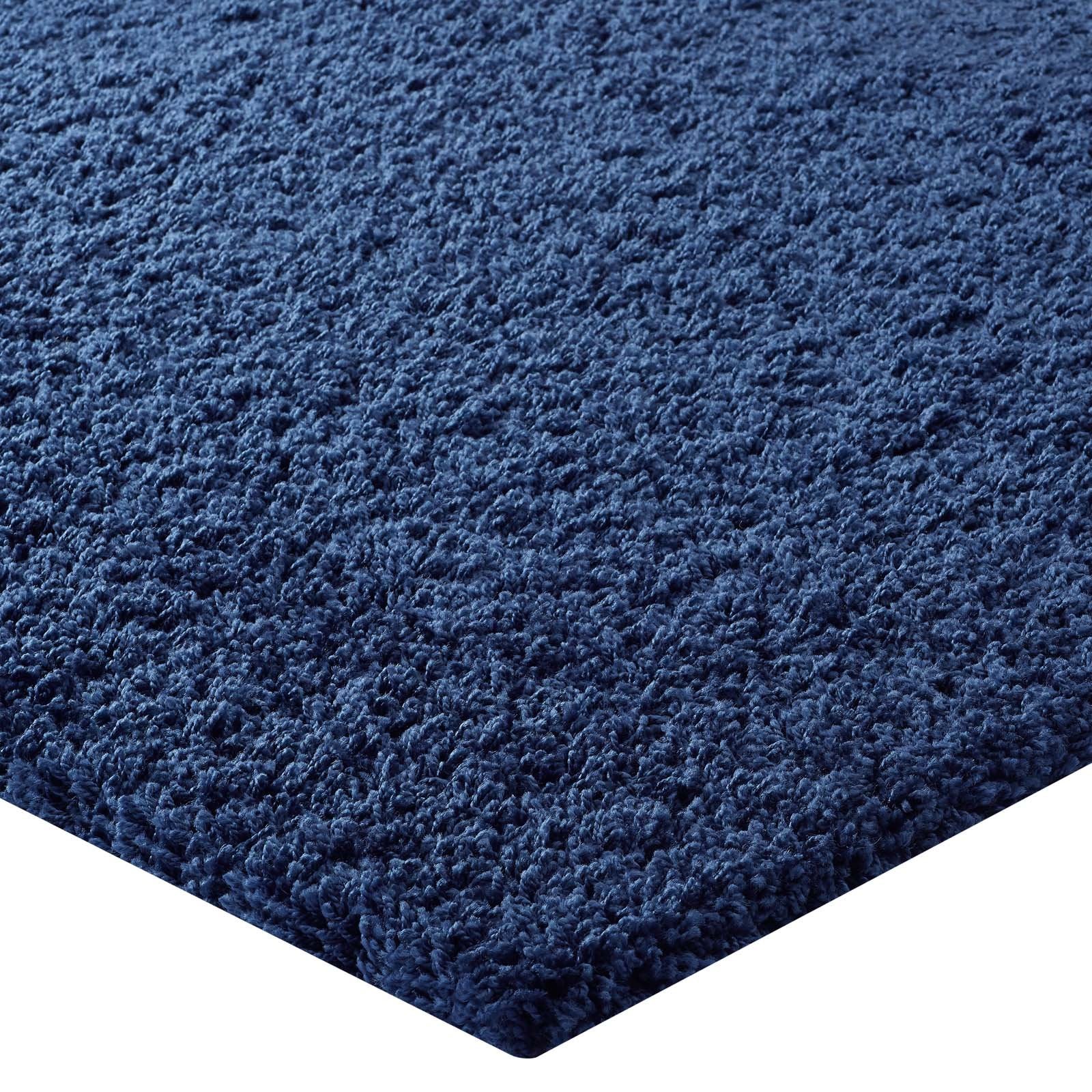 Carpet & Rugs | CasaFoyer Enyssa Solid Shag Area Rug - Navy | 5x8 | Durable Polypropylene | Non-Shedding, Stain Resistant | High Density | Easy to Maintain | Enhance Home Decor | casafoyer.myshopify.com