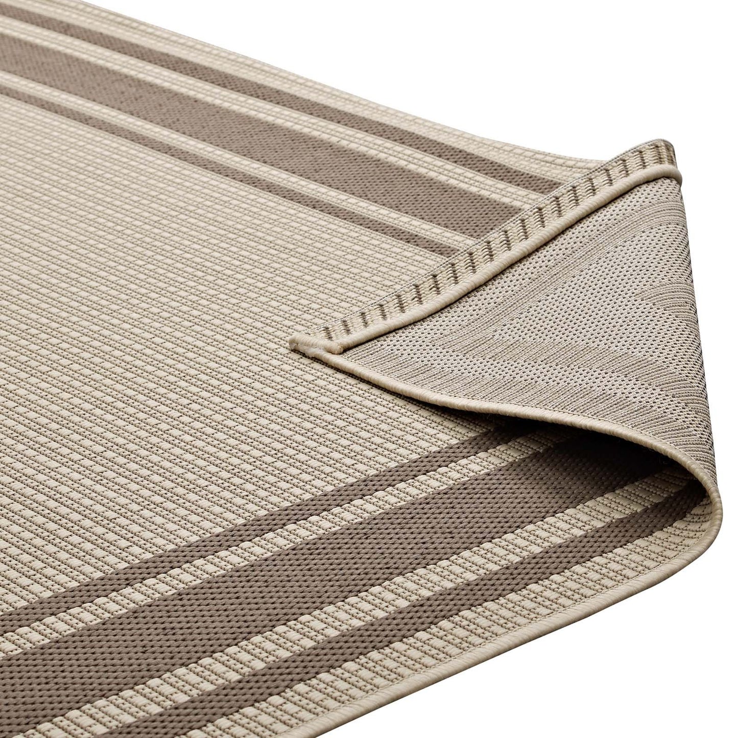 Carpet & Rugs | CasaFoyer Rim Solid Border Borderline Indoor/Outdoor Area Rug | Durable & Fade Resistant | 8x10 | Soft Polypropylene | Light & Dark Beige | casafoyer.myshopify.com