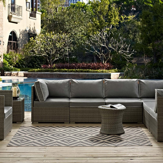 Carpet & Rugs | CasaFoyer Jagged Geometric Diamond Trellis Indoor/Outdoor Area Rug | Durable, Fade & Stain Resistant | 8x10 | Gray/Beige | casafoyer.myshopify.com