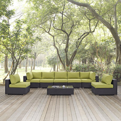 kitchen and dining room sets | CasaFoyer Convene Outdoor Sectional Set | Durable Rattan Weave | Weather-Resistant Cushions | 8-Piece Patio Furniture | casafoyer.myshopify.com