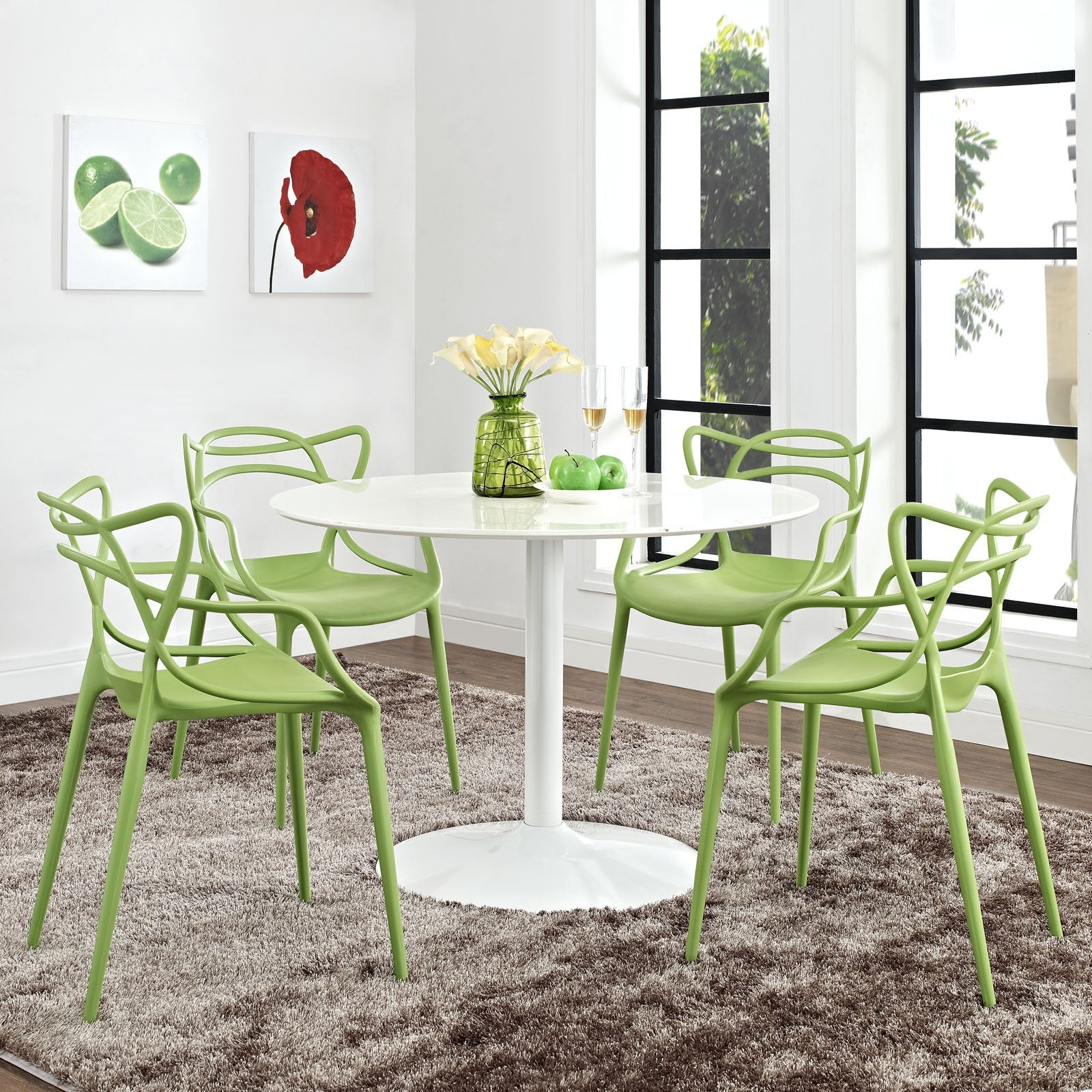 home office desk chairs | CasaFoyer Entangled Dining Chair Set of 4 | Molded Plastic | Captivating Design | Fully Assembled | Wipe-Clean Surface | Foot Caps | Green | casafoyer.myshopify.com