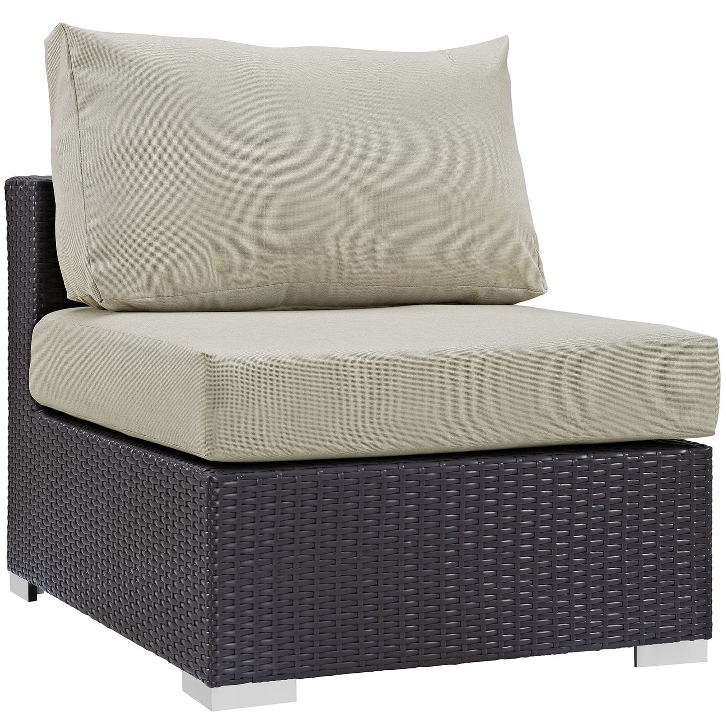 executive chairs | Convene Outdoor Sectional Armless Patio Chair | Durable Rattan Weave | All-Weather Cushions | Versatile Design | Enhance Your Outdoor Experience | casafoyer.myshopify.com
