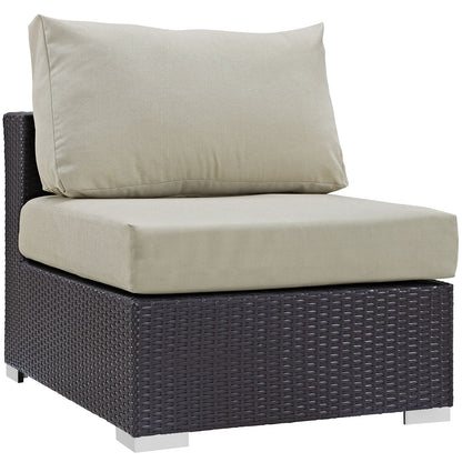 executive chairs | Convene Outdoor Sectional Armless Patio Chair | Durable Rattan Weave | All-Weather Cushions | Versatile Design | Enhance Your Outdoor Experience | casafoyer.myshopify.com