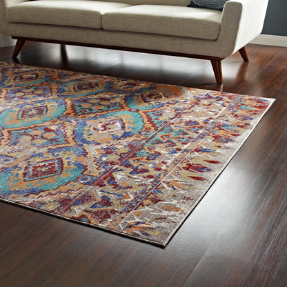 Carpet & Rugs | CasaFoyer Centehua Distressed Southwestern Aztec Area Rug | Vibrant Design | Stain Resistant | 8x10 Size | Ideal for Home Decor | Easy to Maintain | casafoyer.myshopify.com