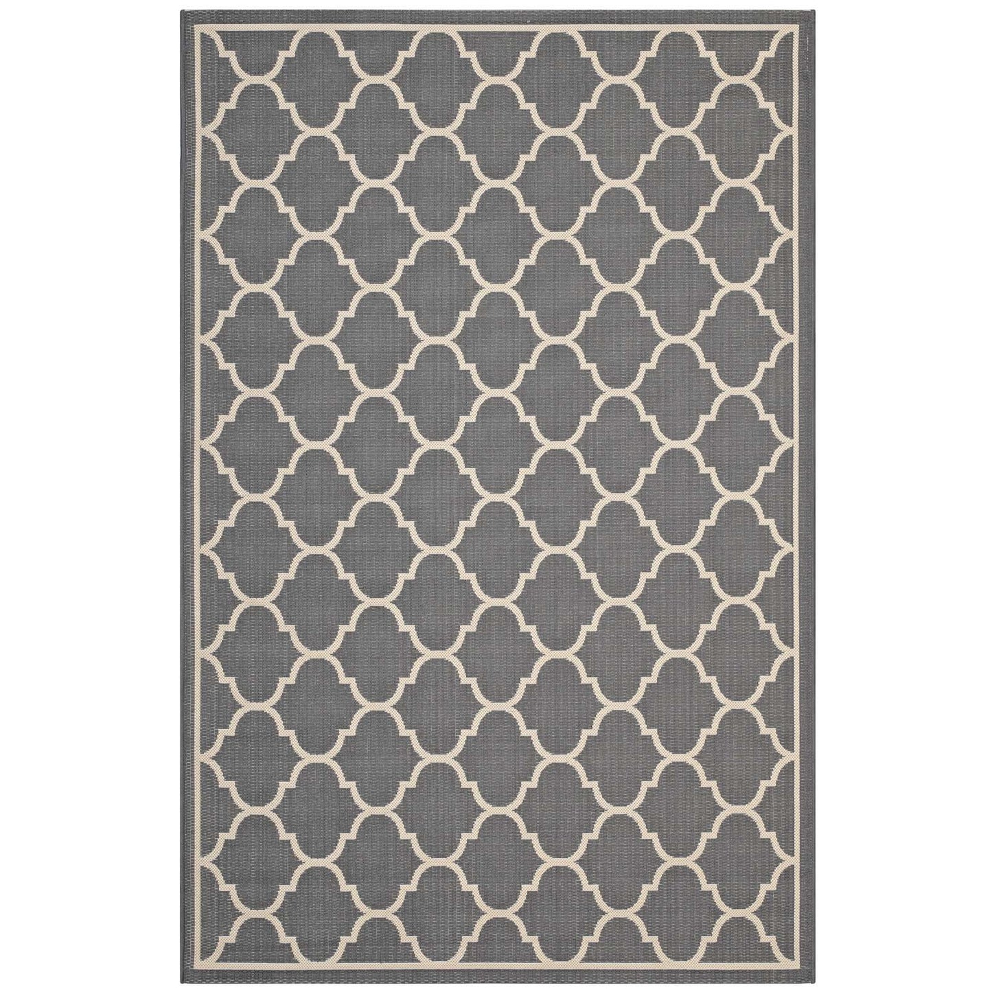 Carpet & Rugs | CasaFoyer Avena Moroccan Quatrefoil Trellis Indoor/Outdoor Area Rug | Durable, Soft, Fade & Stain Resistant | 8x10 | Gray/Beige | casafoyer.myshopify.com