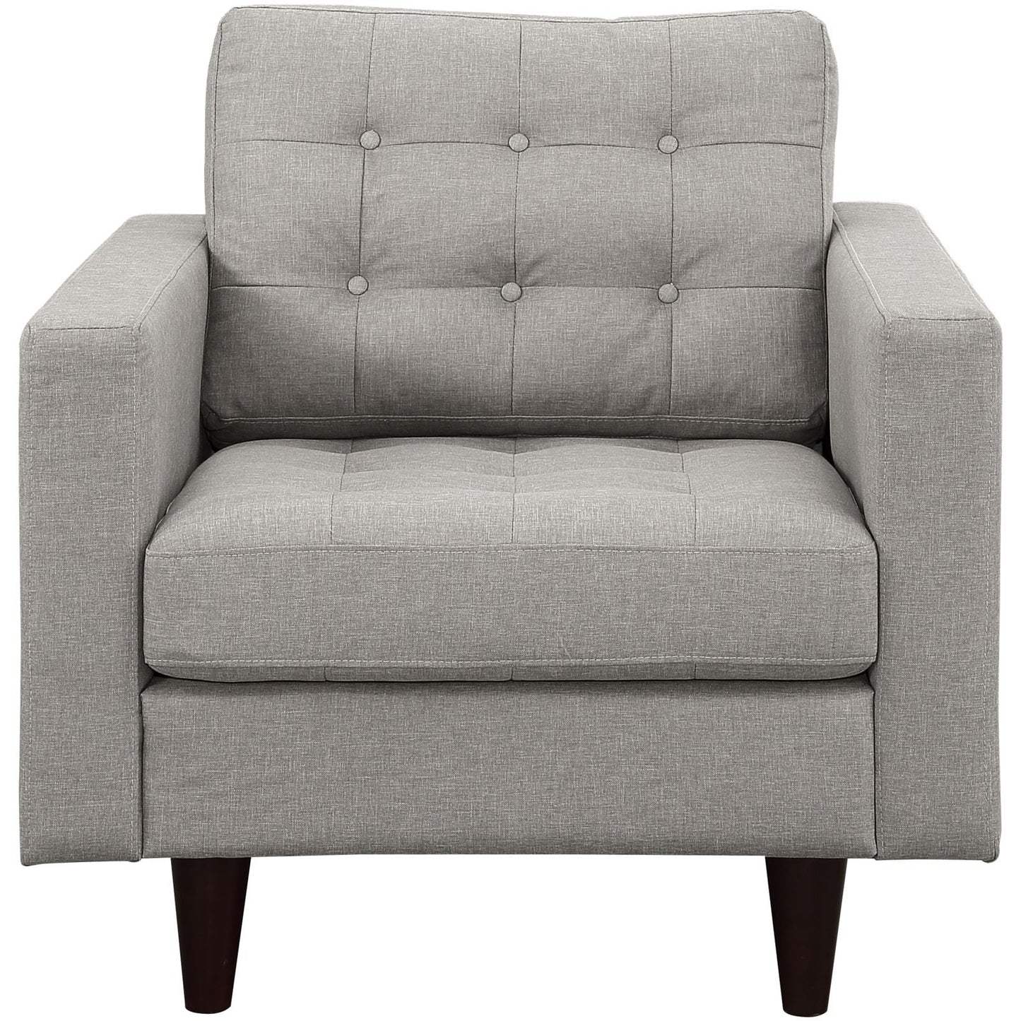 ottomans | CasaFoyer Empress Armchair | Tufted Button Design | Plush Cushions | Sturdy Wooden Legs | Bonded Leather Upholstery | casafoyer.myshopify.com