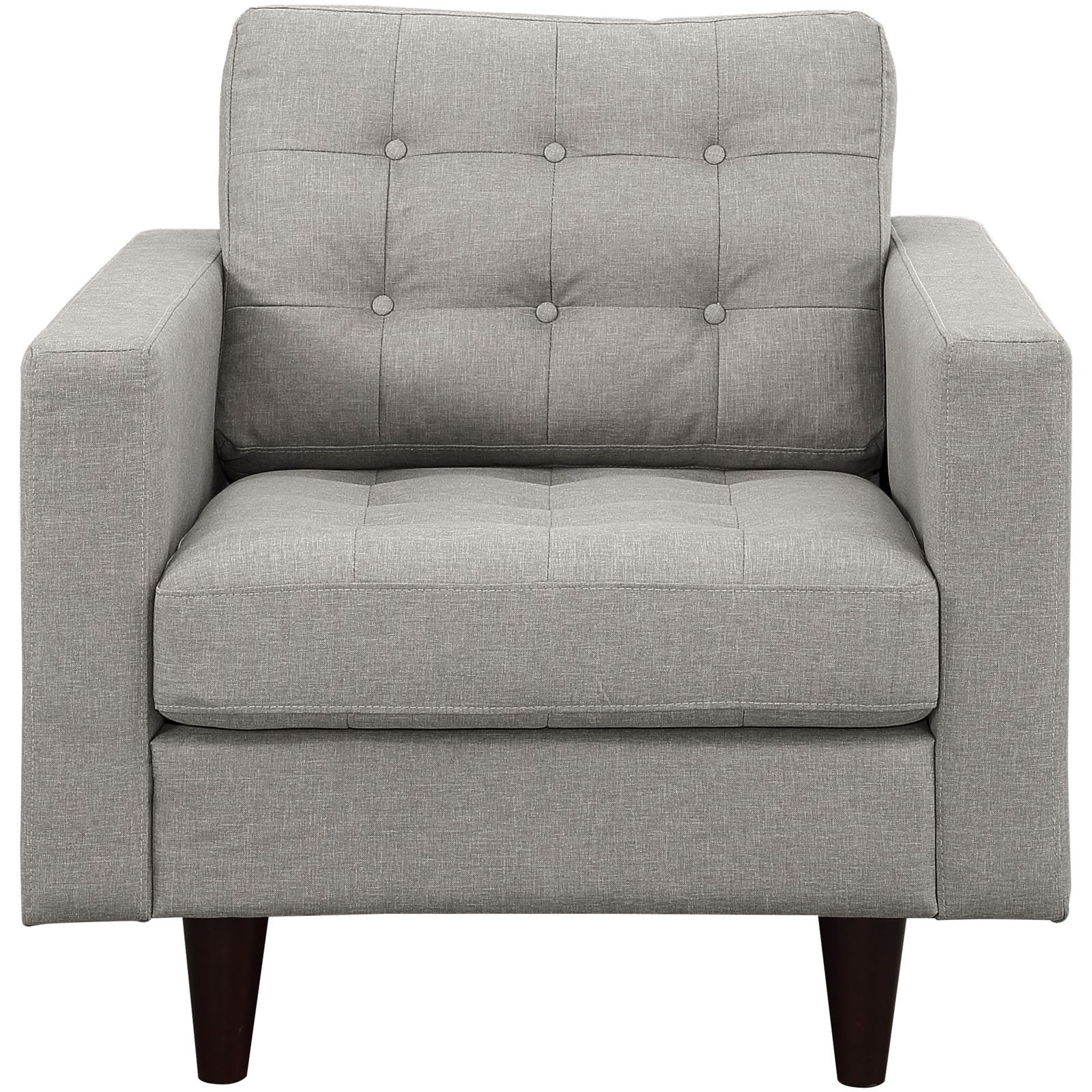 ottomans | CasaFoyer Empress Armchair | Tufted Button Design | Plush Cushions | Sturdy Wooden Legs | Bonded Leather Upholstery | casafoyer.myshopify.com