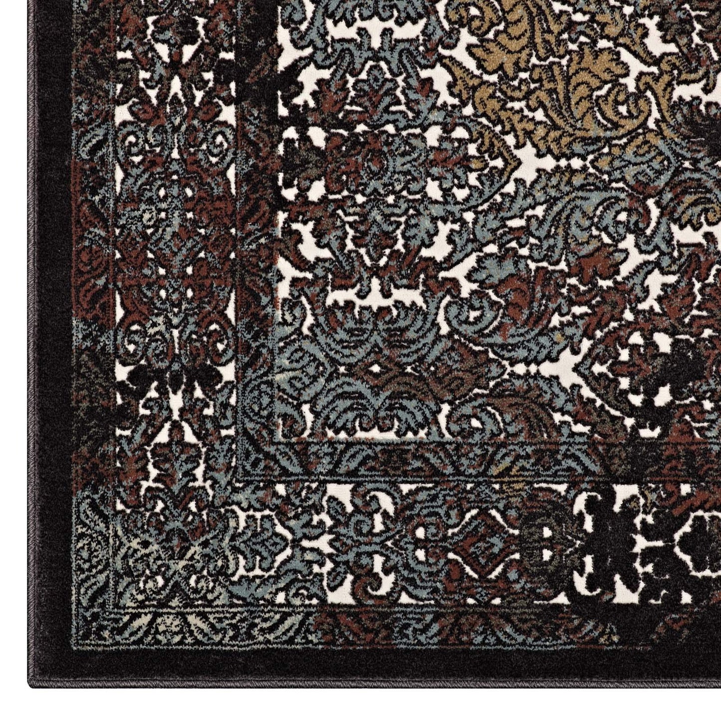 Carpet & Rugs | CasaFoyer Westia Vintage Ornate Turkish Area Rug | 8x10 | Distressed Turkish Pattern | Stain-Resistant | Easy to Maintain | Durable Polyester & Polypropylene Blend | casafoyer.myshopify.com