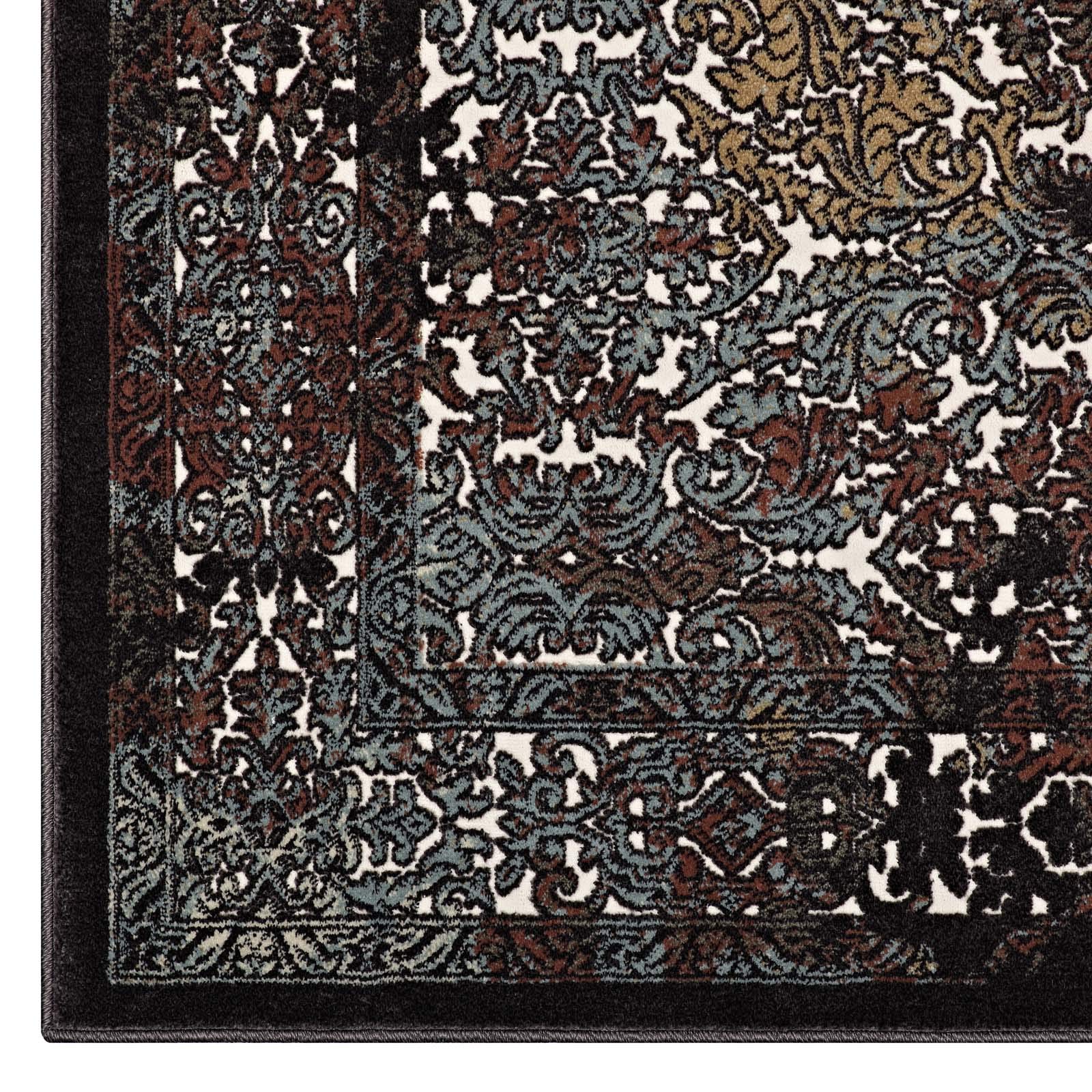 Carpet & Rugs | CasaFoyer Westia Vintage Ornate Turkish Area Rug | 8x10 | Distressed Turkish Pattern | Stain-Resistant | Easy to Maintain | Durable Polyester & Polypropylene Blend | casafoyer.myshopify.com