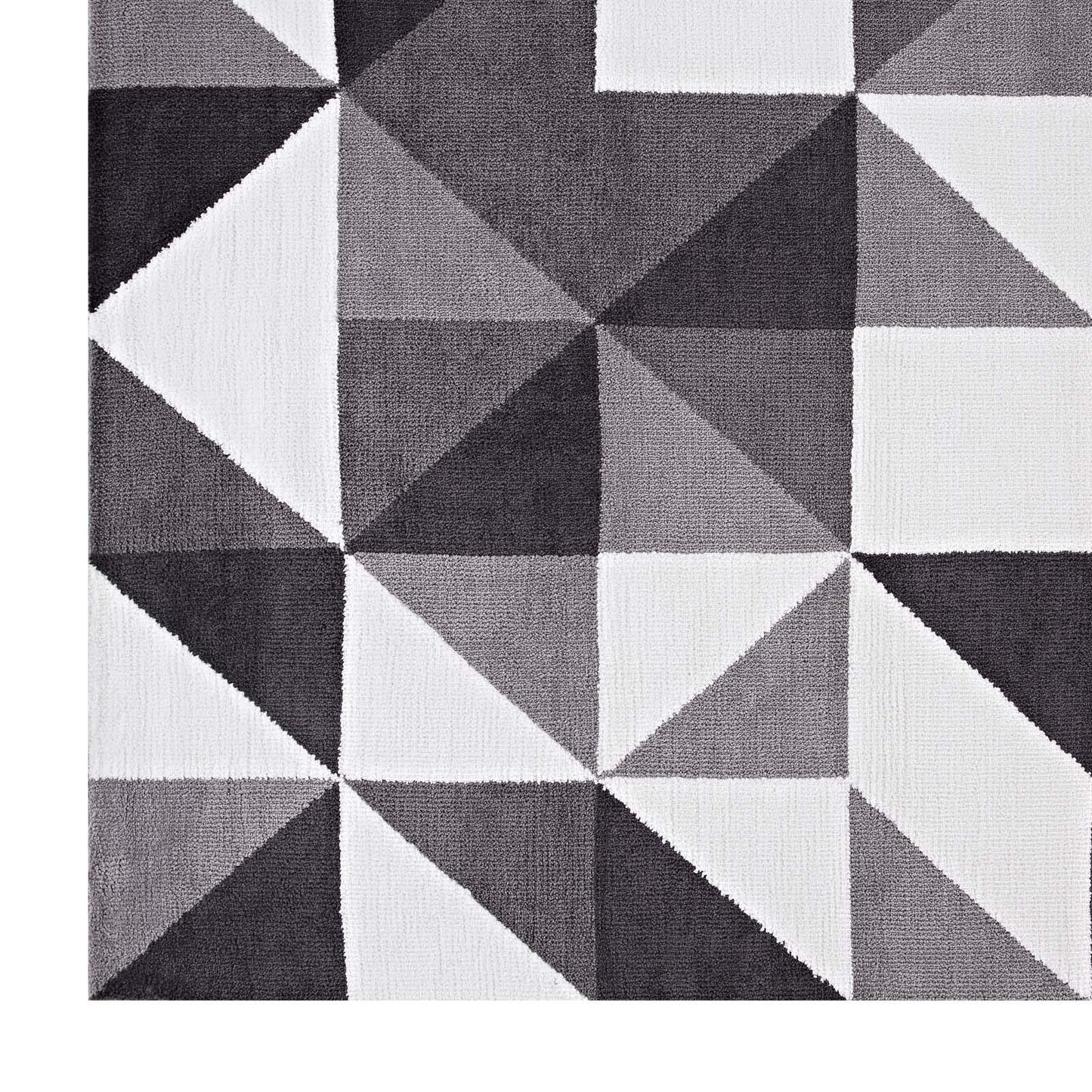 area rugs | CasaFoyer Kahula Geometric Triangle Mosaic Area Rug | Modern Design | Soft Polyester Microfiber | Jute Fabric Bottom | Stain-Resistant | Easy to Maintain | 5x8 Size | Black, Gray, White | casafoyer.myshopify.com
