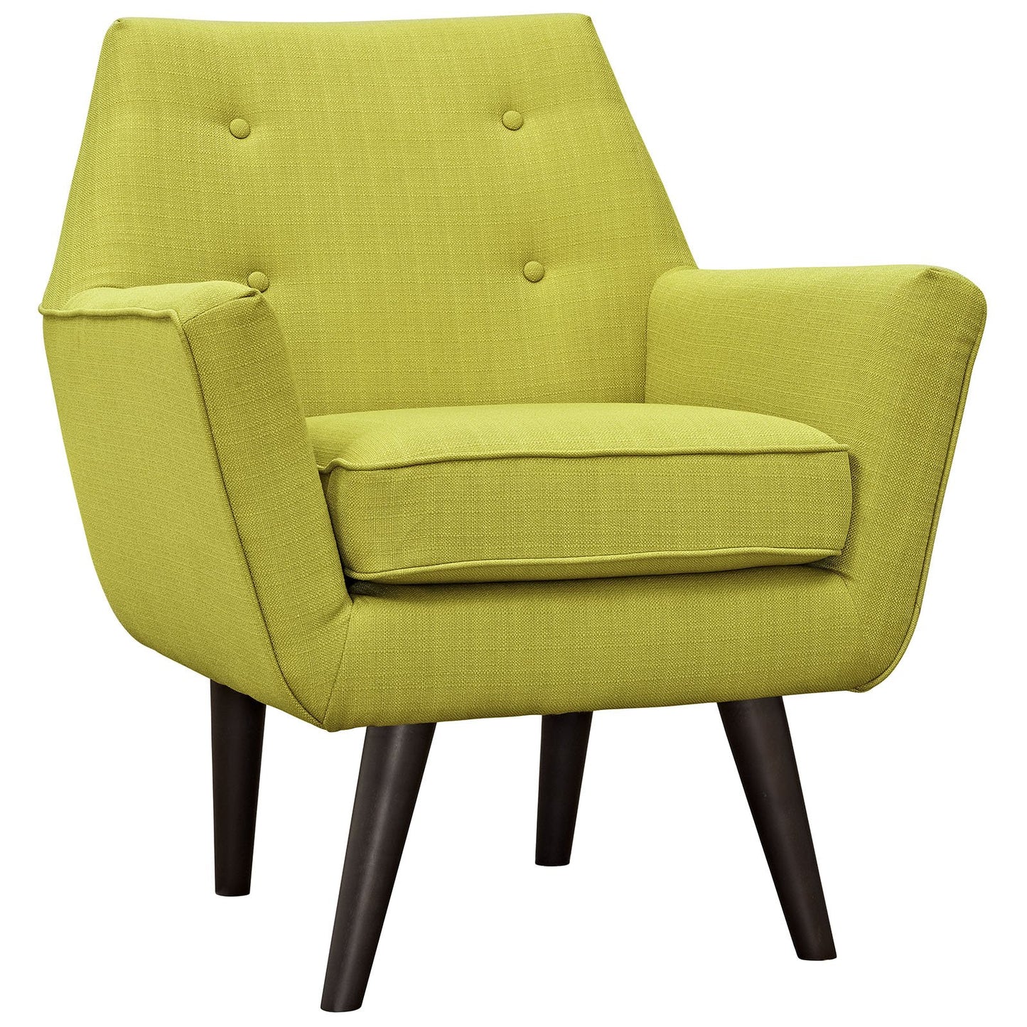 home office desk chairs | CasaFoyer Posit Armchair | Mid-Century Design | Organic Shape | Espresso Legs | Polyester Upholstery | Stylish and Comfortable | casafoyer.myshopify.com