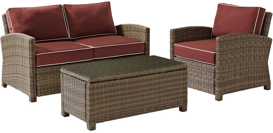 Chair | CasaFoyers Bradenton Collection | Exquisite All-Weather Wicker Outdoor Seating Set | Loveseat, Arm Chair & Glass Top Table | Durable & UV-Resistant Cushions | casafoyer.myshopify.com