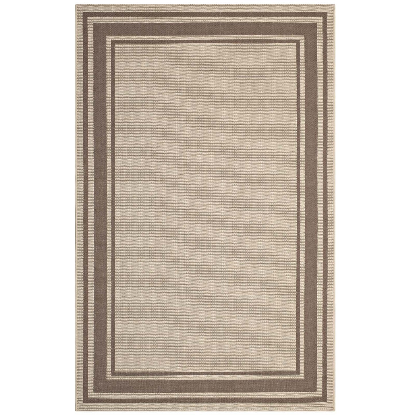 Carpet & Rugs | CasaFoyer Rim Solid Border Borderline Indoor/Outdoor Area Rug | Durable & Fade Resistant | 8x10 | Soft Polypropylene | Light & Dark Beige | casafoyer.myshopify.com