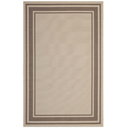 Carpet & Rugs | CasaFoyer Rim Solid Border Borderline Indoor/Outdoor Area Rug | Durable & Fade Resistant | 8x10 | Soft Polypropylene | Light & Dark Beige | casafoyer.myshopify.com