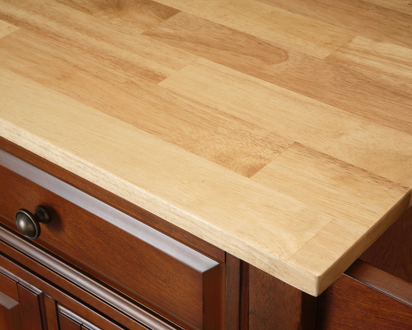 TABLE | Solid Hardwood Kitchen Island | Raised Panel Doors | Drawers | Adjustable Shelves | Stylish, Functional, Durable | Vintage Mahogany Finish | casafoyer.myshopify.com