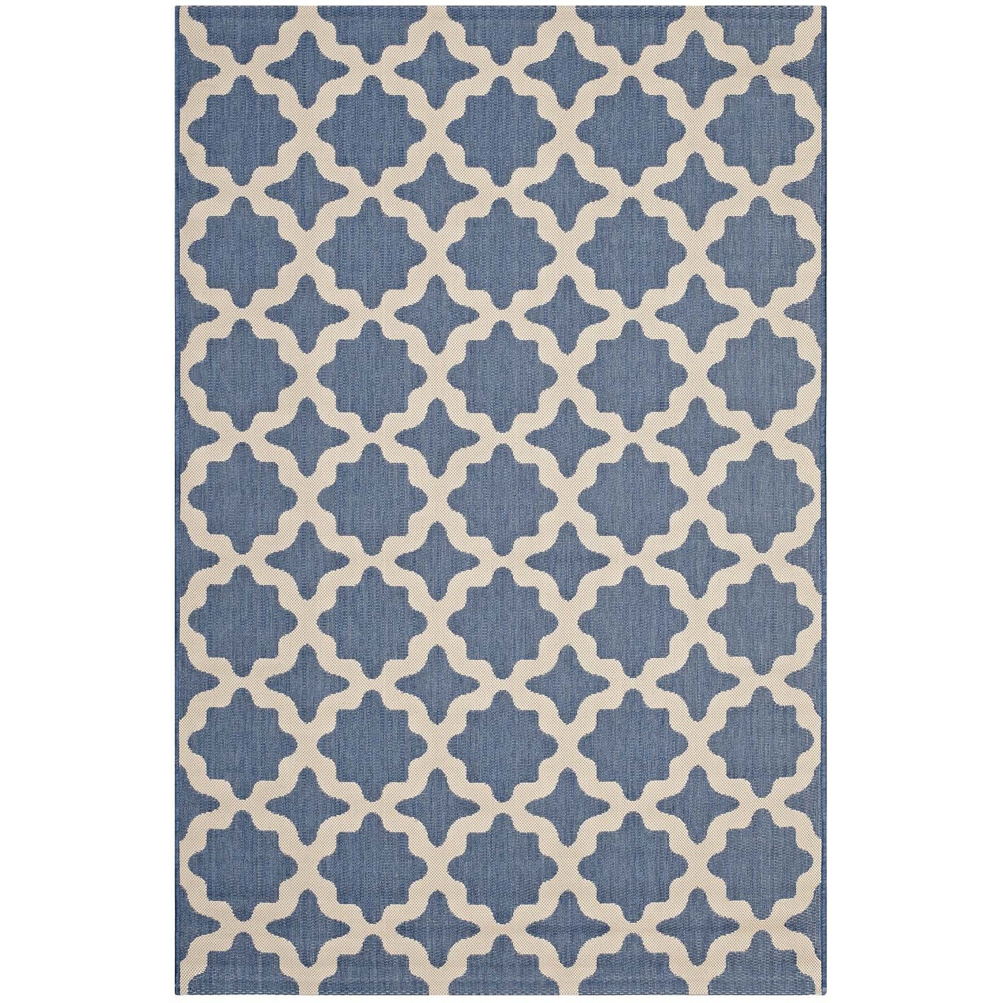 Carpet & Rugs | CasaFoyer Cerelia Moroccan Trellis 8x10 Indoor/Outdoor Area Rug | Durable, Fade & Stain Resistant | Blue/Beige | Perfect for Patio, Porch, Deck | Easy to Maintain | Safe for Kids & Pets | Protect Floors & Add Style | casafoyer.myshopify.com