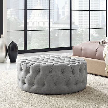 ottomans | CasaFoyer Amour Round Ottoman | Elegant Tufted Design | Plush Foam Padding | High-Quality Fabric Upholstery | Stylish & Functional | Set of 1 | casafoyer.myshopify.com