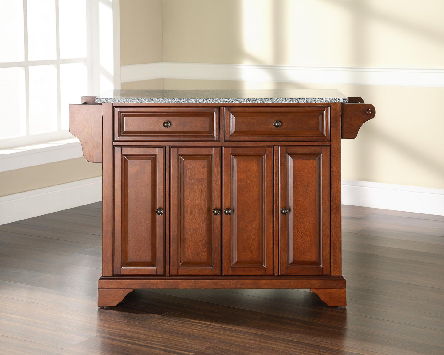 Kitchen Storage | Solid Hardwood Kitchen Island | Raised Panel Doors | Ample Storage | Elegant & Functional | Classic Cherry Finish | casafoyer.myshopify.com