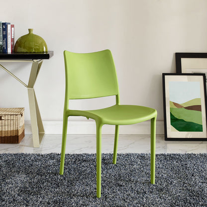 Chair | Hipster Dining Side Chair | Burst of Energy | Minimalist Design | Ergonomic | Stackable | Fully Assembled | Indoor/Outdoor Use | Green | casafoyer.myshopify.com
