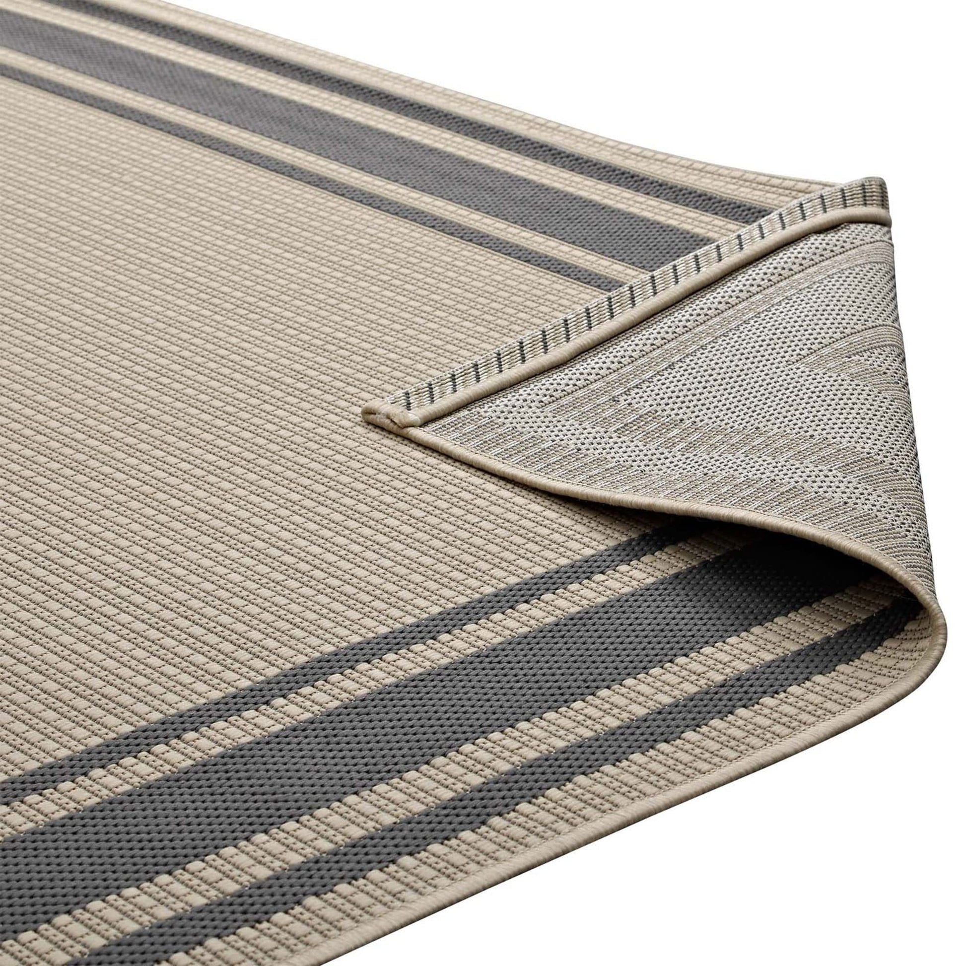 Carpet & Rugs | CasaFoyer  Rim Solid Border Borderline Indoor/Outdoor Area Rug | Durable & Soft Polypropylene | Fade & Stain Resistant | 5x8 | Gray/Beige | casafoyer.myshopify.com