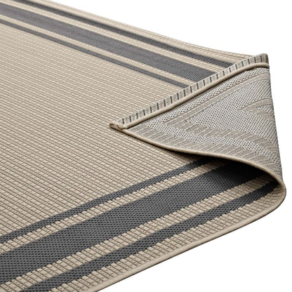 Carpet & Rugs | CasaFoyer  Rim Solid Border Borderline Indoor/Outdoor Area Rug | Durable & Soft Polypropylene | Fade & Stain Resistant | 5x8 | Gray/Beige | casafoyer.myshopify.com