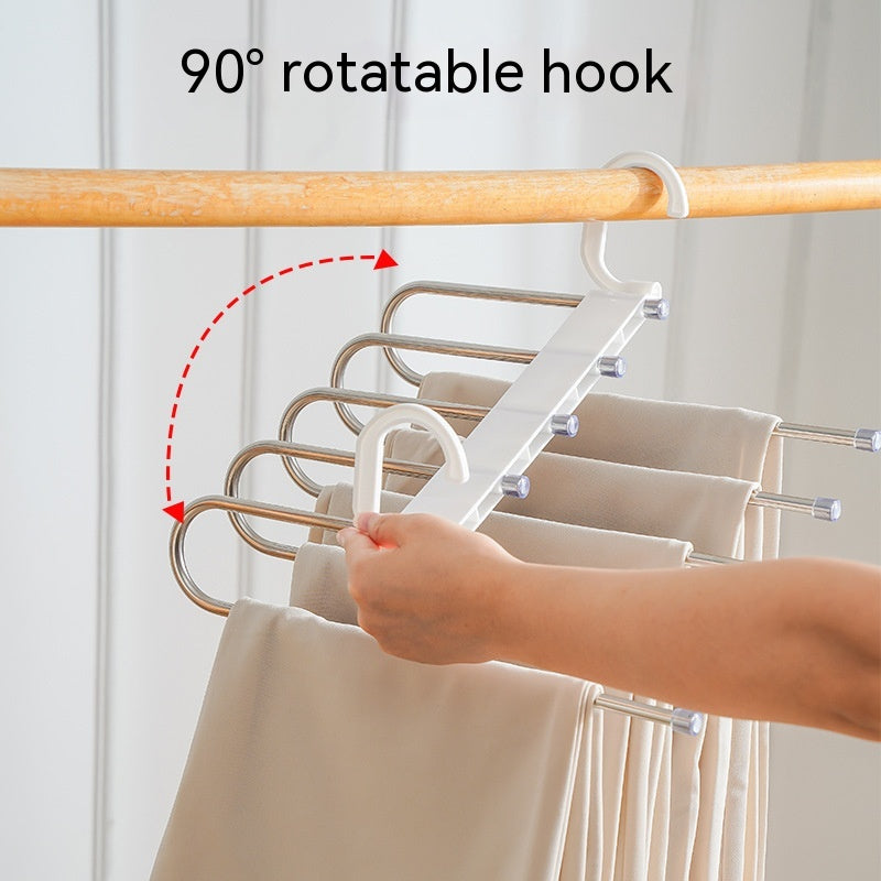 Hangers | CasaFoyer Folding Pant Rack Multifunctional Multi-Layer Hanger Storage Fantastic | casafoyer.myshopify.com