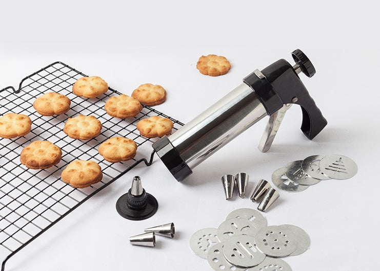 Kitchen Tools | CasaFoyer Handheld Biscuit press Machine - 21 pcs set | casafoyer.myshopify.com