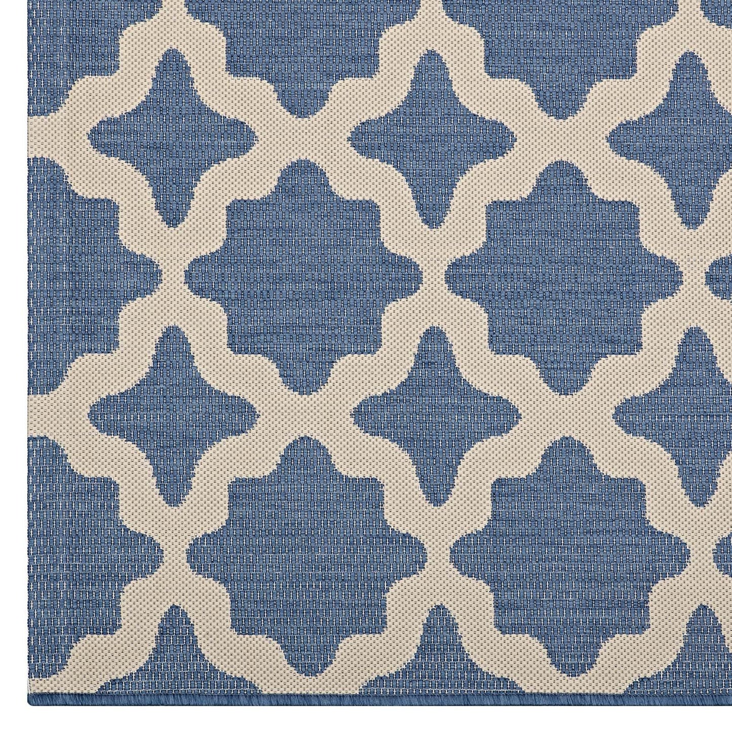 Carpet & Rugs | CasaFoyer Cerelia Moroccan Trellis 8x10 Indoor/Outdoor Area Rug | Durable, Fade & Stain Resistant | Blue/Beige | Perfect for Patio, Porch, Deck | Easy to Maintain | Safe for Kids & Pets | Protect Floors & Add Style | casafoyer.myshopify.com