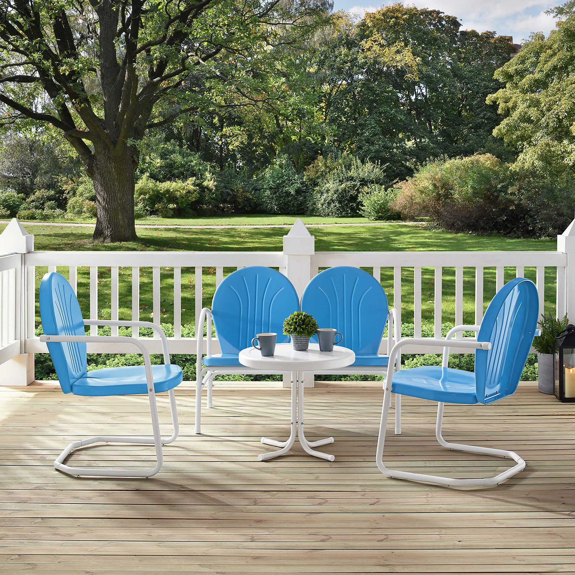 Patio Furniture Sets | Griffith Metal Outdoor Furniture Set | Nostalgic Charm, Durable & Stylish | Loveseat, 2 Chairs & Side Table | Perfect for Relaxation & Fond Memories | casafoyer.myshopify.com